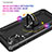 Silikon Hülle Handyhülle und Kunststoff Schutzhülle Hartschalen Tasche mit Magnetisch Fingerring Ständer MQ3 für Samsung Galaxy M32 5G