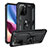 Silikon Hülle Handyhülle und Kunststoff Schutzhülle Hartschalen Tasche mit Magnetisch Fingerring Ständer MQ3 für Xiaomi Mi 11X 5G Schwarz