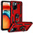Silikon Hülle Handyhülle und Kunststoff Schutzhülle Hartschalen Tasche mit Magnetisch Fingerring Ständer MQ3 für Xiaomi Poco X3 GT 5G Rot