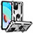 Silikon Hülle Handyhülle und Kunststoff Schutzhülle Hartschalen Tasche mit Magnetisch Fingerring Ständer MQ3 für Xiaomi Redmi 10 4G