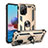 Silikon Hülle Handyhülle und Kunststoff Schutzhülle Hartschalen Tasche mit Magnetisch Fingerring Ständer MQ3 für Xiaomi Redmi Note 10 4G