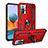Silikon Hülle Handyhülle und Kunststoff Schutzhülle Hartschalen Tasche mit Magnetisch Fingerring Ständer MQ3 für Xiaomi Redmi Note 10 Pro 4G
