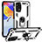 Silikon Hülle Handyhülle und Kunststoff Schutzhülle Hartschalen Tasche mit Magnetisch Fingerring Ständer MQ3 für Xiaomi Redmi Note 11 Pro 5G
