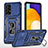 Silikon Hülle Handyhülle und Kunststoff Schutzhülle Hartschalen Tasche mit Magnetisch Fingerring Ständer MQ4 für Samsung Galaxy A52 4G