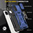 Silikon Hülle Handyhülle und Kunststoff Schutzhülle Hartschalen Tasche mit Magnetisch Fingerring Ständer MQ4 für Samsung Galaxy M12