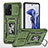 Silikon Hülle Handyhülle und Kunststoff Schutzhülle Hartschalen Tasche mit Magnetisch Fingerring Ständer MQ4 für Xiaomi Mi 11T 5G Grün