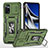Silikon Hülle Handyhülle und Kunststoff Schutzhülle Hartschalen Tasche mit Magnetisch Fingerring Ständer MQ4 für Xiaomi Poco X4 Pro 5G Grün
