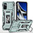 Silikon Hülle Handyhülle und Kunststoff Schutzhülle Hartschalen Tasche mit Magnetisch Fingerring Ständer MQ4 für Xiaomi Poco X4 Pro 5G Minzgrün