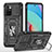 Silikon Hülle Handyhülle und Kunststoff Schutzhülle Hartschalen Tasche mit Magnetisch Fingerring Ständer MQ4 für Xiaomi Redmi 10 4G