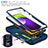 Silikon Hülle Handyhülle und Kunststoff Schutzhülle Hartschalen Tasche mit Magnetisch Fingerring Ständer MQ5 für Samsung Galaxy A52 4G
