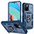 Silikon Hülle Handyhülle und Kunststoff Schutzhülle Hartschalen Tasche mit Magnetisch Fingerring Ständer MQ5 für Xiaomi Redmi 10 (2022)
