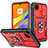 Silikon Hülle Handyhülle und Kunststoff Schutzhülle Hartschalen Tasche mit Magnetisch Fingerring Ständer MQ5 für Xiaomi Redmi 10A 4G
