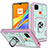 Silikon Hülle Handyhülle und Kunststoff Schutzhülle Hartschalen Tasche mit Magnetisch Fingerring Ständer MQ5 für Xiaomi Redmi 10A 4G Plusfarbig