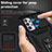 Silikon Hülle Handyhülle und Kunststoff Schutzhülle Hartschalen Tasche mit Magnetisch Fingerring Ständer MQ6 für Samsung Galaxy A32 5G