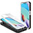 Silikon Hülle Handyhülle und Kunststoff Schutzhülle Hartschalen Tasche mit Magnetisch Fingerring Ständer MQ6 für Xiaomi Redmi 10 (2022) Weiß