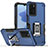 Silikon Hülle Handyhülle und Kunststoff Schutzhülle Hartschalen Tasche mit Magnetisch Fingerring Ständer QW1 für Oppo A54s