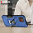 Silikon Hülle Handyhülle und Kunststoff Schutzhülle Hartschalen Tasche mit Magnetisch Fingerring Ständer QW1 für Samsung Galaxy A03