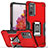 Silikon Hülle Handyhülle und Kunststoff Schutzhülle Hartschalen Tasche mit Magnetisch Fingerring Ständer QW1 für Samsung Galaxy S20 FE 4G Rot