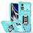 Silikon Hülle Handyhülle und Kunststoff Schutzhülle Hartschalen Tasche mit Magnetisch Fingerring Ständer QW1 für Xiaomi Poco X4 Pro 5G