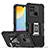 Silikon Hülle Handyhülle und Kunststoff Schutzhülle Hartschalen Tasche mit Magnetisch Fingerring Ständer QW1 für Xiaomi Redmi 10C 4G