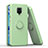 Silikon Hülle Handyhülle und Kunststoff Schutzhülle Hartschalen Tasche mit Magnetisch Fingerring Ständer QW1 für Xiaomi Redmi Note 9 Pro Max Grün