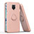Silikon Hülle Handyhülle und Kunststoff Schutzhülle Hartschalen Tasche mit Magnetisch Fingerring Ständer QW1 für Xiaomi Redmi Note 9S