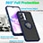 Silikon Hülle Handyhülle und Kunststoff Schutzhülle Hartschalen Tasche mit Magnetisch Fingerring Ständer QW2 für OnePlus Nord N300 5G