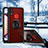 Silikon Hülle Handyhülle und Kunststoff Schutzhülle Hartschalen Tasche mit Magnetisch Fingerring Ständer QW2 für Samsung Galaxy M01s Rot und Schwarz