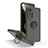 Silikon Hülle Handyhülle und Kunststoff Schutzhülle Hartschalen Tasche mit Magnetisch Fingerring Ständer QW2 für Xiaomi Mi 11i 5G (2022) Armee-Grün