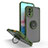 Silikon Hülle Handyhülle und Kunststoff Schutzhülle Hartschalen Tasche mit Magnetisch Fingerring Ständer QW2 für Xiaomi Redmi Note 10 Pro Max Armee-Grün