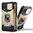 Silikon Hülle Handyhülle und Kunststoff Schutzhülle Hartschalen Tasche mit Magnetisch Fingerring Ständer QW3 für Samsung Galaxy A12