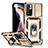 Silikon Hülle Handyhülle und Kunststoff Schutzhülle Hartschalen Tasche mit Magnetisch Fingerring Ständer QW3 für Xiaomi Poco X4 NFC