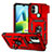 Silikon Hülle Handyhülle und Kunststoff Schutzhülle Hartschalen Tasche mit Magnetisch Fingerring Ständer QW3 für Xiaomi Redmi A1 Plus