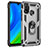 Silikon Hülle Handyhülle und Kunststoff Schutzhülle Hartschalen Tasche mit Magnetisch Fingerring Ständer S01 für Huawei Nova Lite 3 Plus