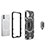 Silikon Hülle Handyhülle und Kunststoff Schutzhülle Hartschalen Tasche mit Magnetisch Fingerring Ständer S01 für Nothing Phone 1
