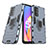 Silikon Hülle Handyhülle und Kunststoff Schutzhülle Hartschalen Tasche mit Magnetisch Fingerring Ständer S01 für Oppo A54 5G