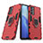 Silikon Hülle Handyhülle und Kunststoff Schutzhülle Hartschalen Tasche mit Magnetisch Fingerring Ständer S01 für Oppo Reno6 5G