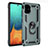 Silikon Hülle Handyhülle und Kunststoff Schutzhülle Hartschalen Tasche mit Magnetisch Fingerring Ständer S01 für Samsung Galaxy A71 4G A715 Grün