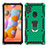 Silikon Hülle Handyhülle und Kunststoff Schutzhülle Hartschalen Tasche mit Magnetisch Fingerring Ständer S01 für Samsung Galaxy M11 Grün