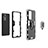 Silikon Hülle Handyhülle und Kunststoff Schutzhülle Hartschalen Tasche mit Magnetisch Fingerring Ständer S01 für Xiaomi Mi 12 5G