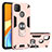Silikon Hülle Handyhülle und Kunststoff Schutzhülle Hartschalen Tasche mit Magnetisch Fingerring Ständer S01 für Xiaomi Redmi 9C