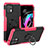 Silikon Hülle Handyhülle und Kunststoff Schutzhülle Hartschalen Tasche mit Magnetisch Fingerring Ständer S02 für Motorola Moto Edge 20 Lite 5G Pink