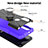 Silikon Hülle Handyhülle und Kunststoff Schutzhülle Hartschalen Tasche mit Magnetisch Fingerring Ständer S02 für Motorola Moto G Power (2022)