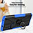 Silikon Hülle Handyhülle und Kunststoff Schutzhülle Hartschalen Tasche mit Magnetisch Fingerring Ständer S02 für Motorola Moto G Pure