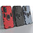 Silikon Hülle Handyhülle und Kunststoff Schutzhülle Hartschalen Tasche mit Magnetisch Fingerring Ständer S02 für Oppo A56 5G