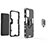 Silikon Hülle Handyhülle und Kunststoff Schutzhülle Hartschalen Tasche mit Magnetisch Fingerring Ständer S02 für Oppo A93 5G