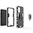 Silikon Hülle Handyhülle und Kunststoff Schutzhülle Hartschalen Tasche mit Magnetisch Fingerring Ständer S02 für Samsung Galaxy A15 4G