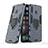 Silikon Hülle Handyhülle und Kunststoff Schutzhülle Hartschalen Tasche mit Magnetisch Fingerring Ständer S02 für Samsung Galaxy A40s
