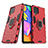 Silikon Hülle Handyhülle und Kunststoff Schutzhülle Hartschalen Tasche mit Magnetisch Fingerring Ständer S02 für Samsung Galaxy F62 5G