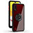 Silikon Hülle Handyhülle und Kunststoff Schutzhülle Hartschalen Tasche mit Magnetisch Fingerring Ständer S03 für Samsung Galaxy A01 SM-A015
